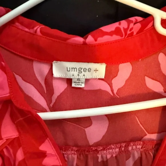 Umgee Red Floral Maxi Dress - Picture 2 of 2